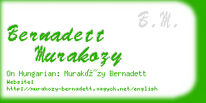 bernadett murakozy business card